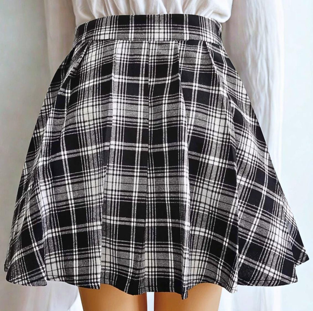Gothic Pleated Mini Skirt: Harajuku Punk Y2K Alt Clubwear goth alt emo edgy