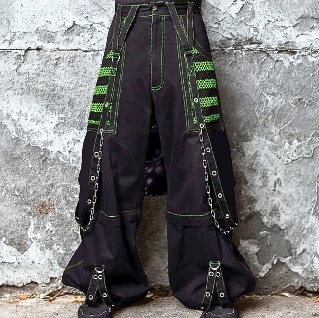 Y2K Cargo Pants: Goth Punk High Waist Wide Leg Jeans gothic goth emo alt