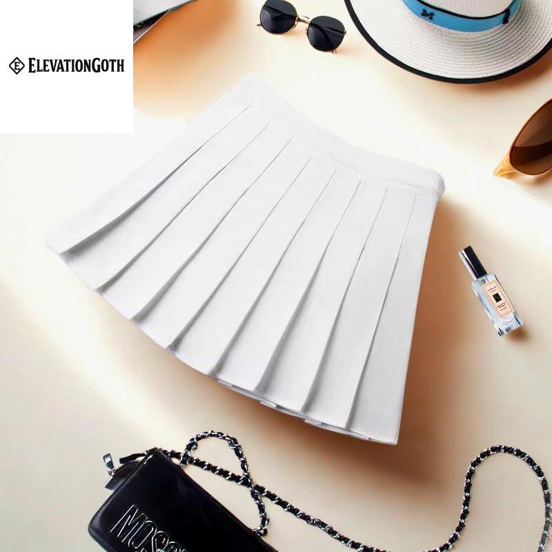 Harajuku Plaid Pleated Mini Skirt: High Waist Korean Schoolgirl Style gothic emo alt