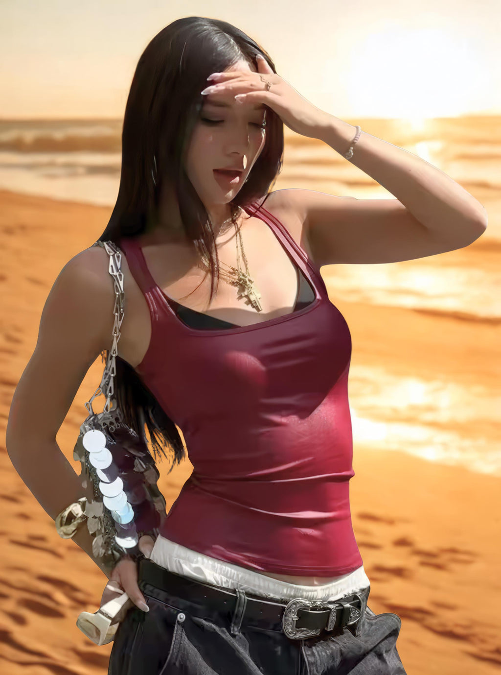 Y2K Sleeveless Tank Top: Edgy Fashion Camisole Mall goth alt emo