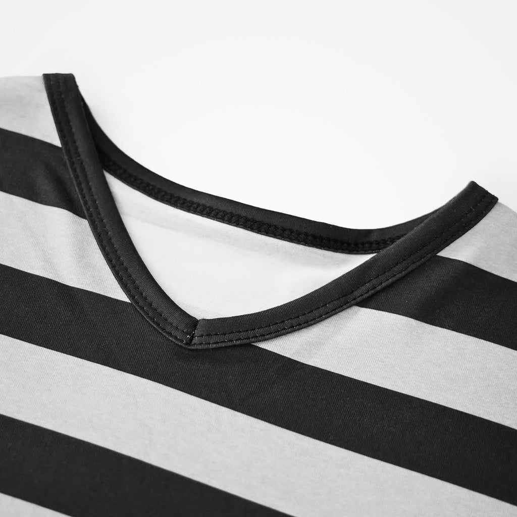 Y2K Fairy Grunge Striped T-Shirt: 90s Gothic Streetwear Mall goth alt emo