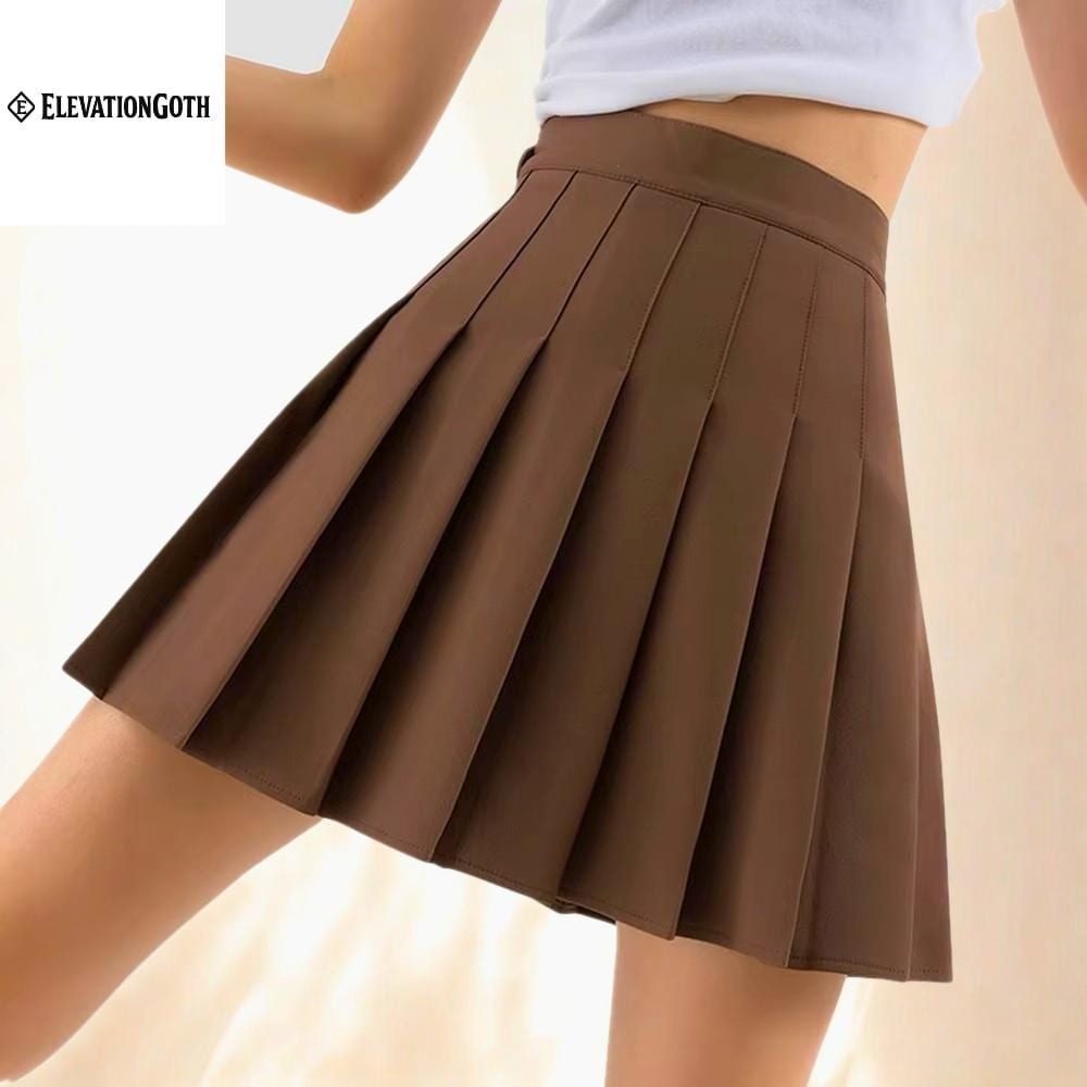 Harajuku Plaid Pleated Mini Skirt: High Waist Korean Schoolgirl Style gothic emo alt