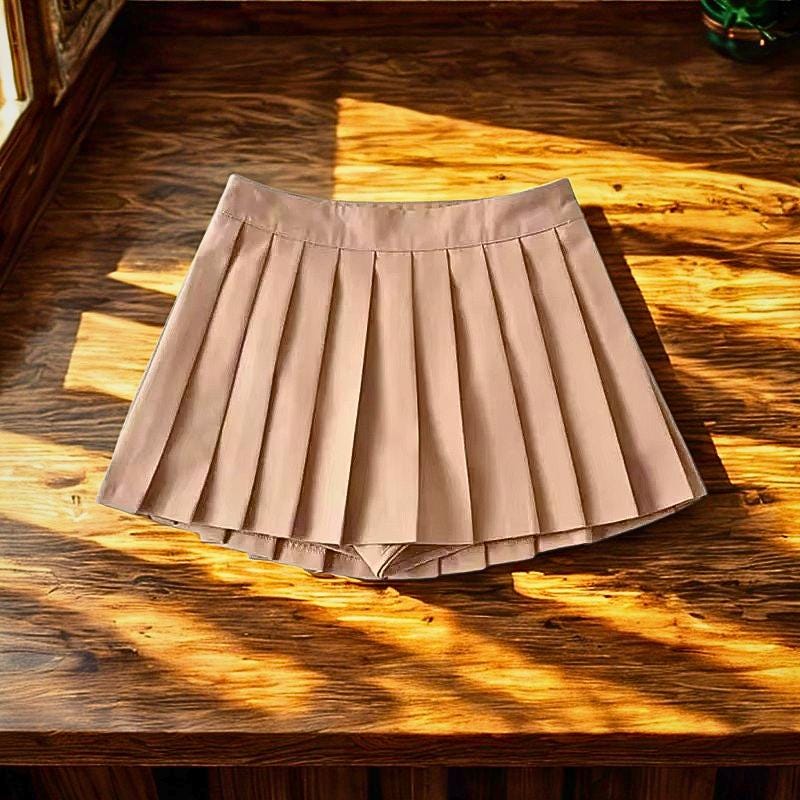 Pleated Mini Skirt: High Waist JK College Style - Y2K Fashion Gothic Goth Emo Alt