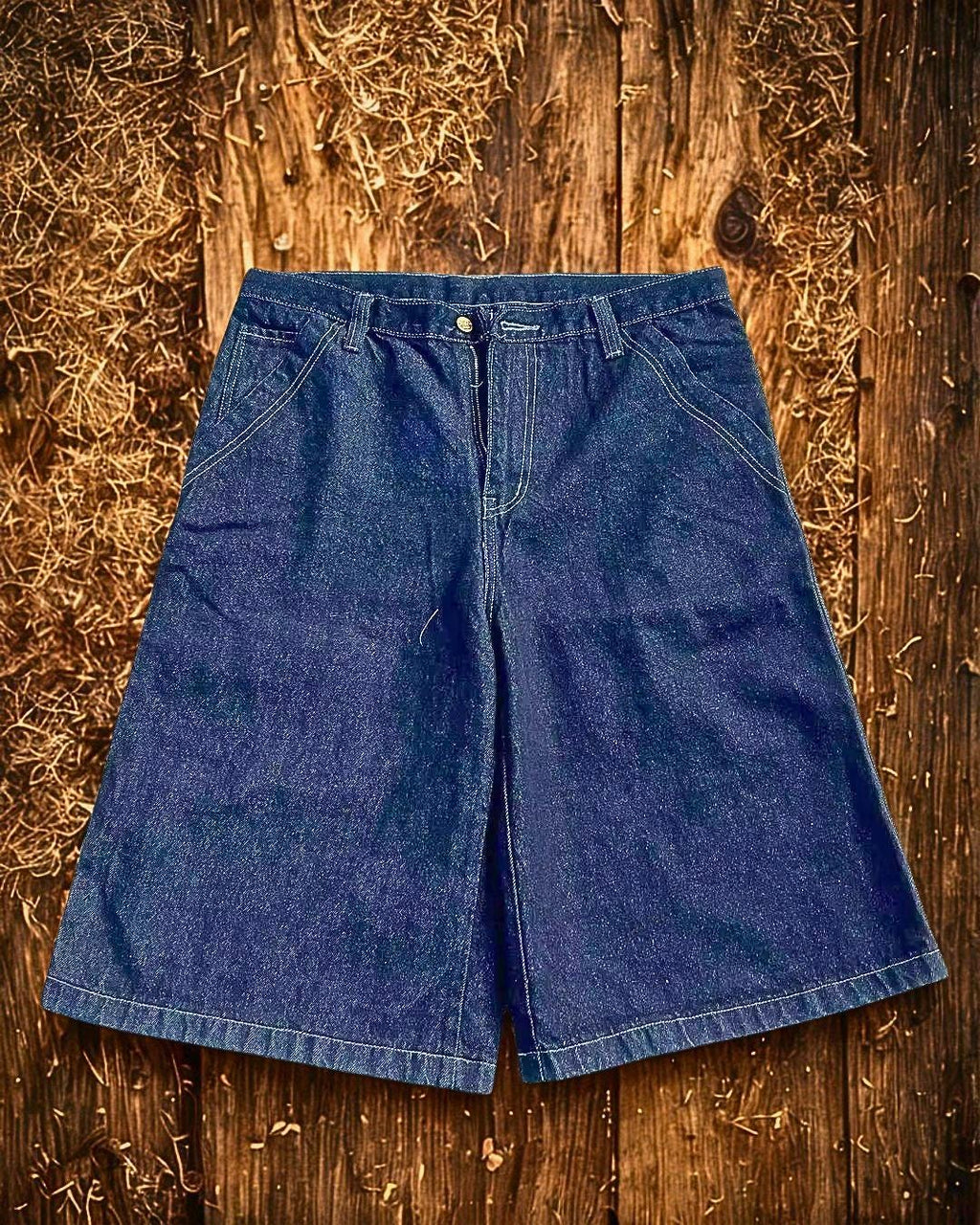 Y2K Embroidered Denim Shorts: Gothic Punk Hip Hop Streetwear Gothic Emo Alternative Edgy