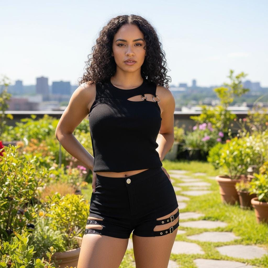 Gothic Ripped Denim Shorts: High Waist Bandage Mini Jeans goth alt emo edgy